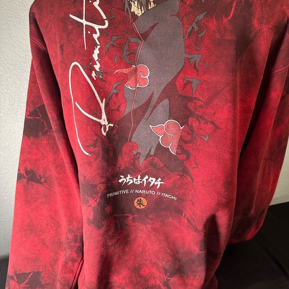 Primitive X Naruto Hoodie Men's sm Red Anime Graphic Sweater Skater Pullover - Picture 5 of 7